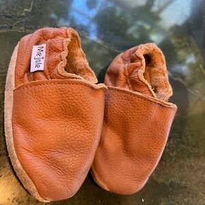 Mejale Brown Leather Baby Moccasins (6-12 months)